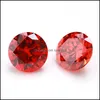 Löst diamanter clearance 100 st/väska 7 mm Clear Round Cut 15 Colors 5a Cubic Zirconia ädelstenar ädelstenpärlor för DIY drop Delivery Jewel OT2U6