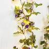 문자열 요정 인공 잎 꽃 LED 현악 조명 배터리/USB 전원 화환 vine 인테리어 장식 웨딩 그린