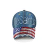 Party Hats Desantis Baseball Caps For Women Cotton Rhinestone Diamond Hat 2024 Us President Election America Drop Delivery Home Gard Dhxae