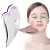 Dispositivos de cuidados de rosto Massageador de microcorrente elétrico Guasha gua sha raspando a pele de rejuvenescimento de rejuvenescimento levantamento de ferramentas de massagem emagrecedor 230113