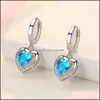 Boucles d'oreilles coeur pour femmes de haute qualité accessoires féminins romantiques style intemporel bijoux cristaux livraison directe Dhhmr