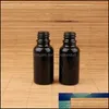 Packing Bottles 5Pcs/Lot 15Ml Black Glass Empty Essential Oil Bottle Small 1/2Oz Lotion Pump Per Pot Refillable 15Cc Packaging Stora Otwoz