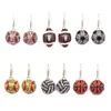 Fête Décoration Sport Softball Baseball Boucles D'oreilles Lustre Stud Cristal Strass Post Sier Bling Jaune Cadeau Drop Delivery Accueil Dhhpx