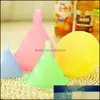 Cooking Utensils 5 Pcs/Set Size Candy Color Liquid Oil Funnel Transfer Antifoing Durable Kitchen Lab Supplies Drop Delivery Home Gar Otsp7