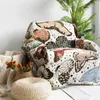 Coperte boho floreale per letti divani estate cover di lancio estetico estetico morbido cotone lettiera copia decorazione del soggiorno hom hom