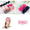 Accessoires de cheveux Mignon Coral Fleece Soft Bandeau Cross Top Kont Hairband Bande élastique pour femmes filles laver le visage Tu avec écran LCD Dhoqz