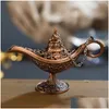 Romance itens de fada conto aladdin lâmpada mágica lâmpada vintage Censer criativo Metal Aroma Burner Incense Burners de Natal Presentes de casamento Dhynd