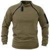 Mens Hoodies 스웨트 셔츠 미국 SWAT 전술 야외 극성 양털 재킷 사냥 의류 따뜻한 지퍼 풀 오버 맨 바람 방전 코트 열 하이킹 스웨터 230113