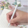 Kulspetspennor Creative Heart Shaped Pen Diy Metal Ball Office School Supplies Valentines Day Gift Drop Delivery Business Industrial DHHVD