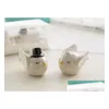 Party Favor New 100Pcsis50Sets/Lot Bride Groom Angel Love Birds Salt And Pepper Shaker Wedding Favors Gits For Guest Drop Delivery H Dhmnc