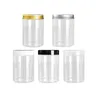 300ml Diameter 68mm Packing Plastic Bottle Clear Container Silver White Black Clear Gold Screw Cover Portable Refillable Packaging Cosmetic