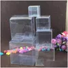 Gift Wrap 8 Size Square Plastic Clear PVC Boxes Transparent Waterproof Box Carry Packaging for Jewelry/Candy/Toys LZ0743 Drop DHVET