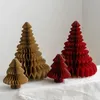 Décorations de Noël en papier nid d'abeille, ensemble de 2 pièces, ornements de Table de noël, décoration pour la maison, fête de l'année, accessoires Po