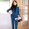 Women's Two Piece Pants British Style Business Suit Women 2023 Autumn Attire Fashion High-End Temperament Small