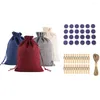 Bow Ties Linen Gift Bag Christmas Apple Candy Decoration Decorations For Home Storage In Stock