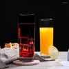 Wine Glasses 1 Pcs Transparent Glass Tumbler Home Simple Reusable Round Cold Drink Cup Various Models Milk Juice Large-capacity Drinkware