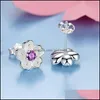 Charm Cherry Blossom Crystal ￶rh￤ngen damer lysande litet f￤rskt temperament sier stud handgjorda diamant droppleverans smycken dhmk1