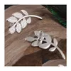 Stud Fashion Jewelry Womens Vintage Leaves Boucles d'oreilles Lady Drop Delivery Dhqih