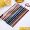 Drinking Straws St Reusable Metal Heartshaped Bubble Tea Sts 304 Stainless Steel Pearl Milkshake 21.5Cm Lx3094 Drop Delivery Home Ga Dhaee