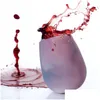 Tazas Platillos Nuevo diseño Moda Irrompible Goma transparente Copa de vino Sile Cerveza Cupsglass Drinkware Para Cam Drop Delivery Home Garde Dhy2Z