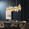 Pendant Lamps Natural Marble LED Chandelier Luxury Novelty Lighting Modern Art Design Hanging Suspension Luminaire Lampen For Bedroom