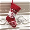 Weihnachtsdekorationen Stricken Socken 9 Zoll Garn Gestrickte Geschenktüte Weihnachten Festival Innen Haushalt Hängende Verzierung Kinder Süßigkeiten Socke Dr Dhuj0