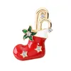 Рождественские украшения модная брошь как подарок снеговики сапоги Jingling Bell Santa Claus Brooches Pins Рождественские подарки доставка домой gar dhyij