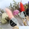 Ghirlande di fiori decorativi 1Pc Mini bouquet di fiori secchi Erba di cristallo artificiale Per decorazioni regalo di San Valentino Fai da te Pografia secca D Dhegi