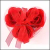 Fleurs décoratives Couronnes Newheart Forme Rose Savon Pvc Boîte Emballé À La Main Fleur Papier Saint Valentin Fête D'anniversaire Cadeaux Rre12 Otwiz