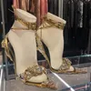 Metallic Kristal verfraaide enkelband Sandalen met hak Stiletto Hakken voor dames Feestavond schoenen open teen Kalf Spiegelleer luxe ontwerpers fabriek met 10,5 cm