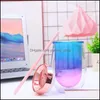 Mugs New12Oz 350Ml Plastic Wine Glasses Stemless Glass With Sts Doublelayer U Egg Shell Cup Swig Cute Sea Ship Drop Delivery Home Ga Ot2Oq