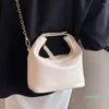 Bolsa de noite Bolsa feminina 2023 Trend All-Match Chain Crossbody Luxury Designer feminino sólido