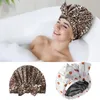 Bonnets Bonnet/Casquettes De Bain Douche Réutilisable Avec Conception Double Couche Premium Somptueux Satin Soyeux Bonnet Imperméable