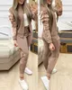 Dames tracksuits tracksuit pakken 2 -delige set ritsjack -jasje broek sportpak vrouwelijke sweatshirt sportkleding voor vrouw kleding 230113