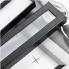 Garta de papel de caixa de caneta de embrulho de presente caixa de papel￣o criativo de embalagem criativa com janela de pl￡stico PVC LX0515 Drop Delivery Home Garden F Dhaqt
