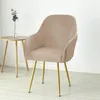 Chair Covers Velvet High ArmChair Elastic Plush Fleece Washable Dining Makeup Chairs Cover Slipcovers Office Computer