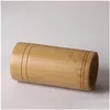 Storage Boxes Bins Bamboo Bottles Jars Wooden Small Box Containers Handmade For Spices Tea Coffee Sugar Receive With Lid Vintage L Dh495