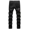 Jeans masculinos Moda High Street Brotoad Wear Bordado decoração Slim Micro Stretch Washing Qualidade Casual Party Jeants 230113