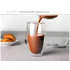 Wine Glasses Heat Resistant Healthy Drink Tea Mugs Transparent Drinkware 6Pcs/set Double Layers Wall Glass Insulated Milk Coffee Mug Cup