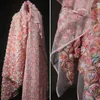 Fabric and Sewing Pink Three dimensional Rose Semi Transparent Yarn DIY Creative Dress Wedding Background Decoration Designer 230113