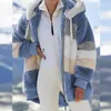 Damskie Zimowe płaszcze ciepłe grube kurtka z kapturem kobieta płaszcz plus długie swobodne polarowe polarowe futra zimne ubrania na zimno 230112