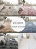 Carpet Nordic Tiedye Wholesale Plush Living Room Bedroom Bed Blanket Floor Home Rugs Winter 80cm160cm Textile Decor 230113