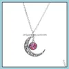 Pendentif Colliers Star Moon Rétro Mticolor Collier 6 Couleur Sélection Drop Livraison Bijoux Pendentifs Dhpky