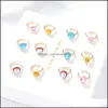 Ear Cuff Fashion Heart Round Rhinestone Decor Gold Earring For Woman Exquisite Summer New Arrival Christmas Jewelry Gift Drop Delive Dhiu3