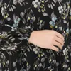 Ethnic Clothing Women Elegant Floral Maxi Dresses O-Neck Long Sleeve Loose Robe Gown Printed Fashion Muslim Abaya Bonbou Eid 2023