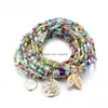 Beaded Bohemian Fashion Jewelry Mtilayer String Bracelet Ethnic Style Pendant Beads Bracelets Drop Delivery Dho7I