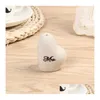 Party Favor 100PCS / LOT100PCSIS50PAIRSMR. Mme Heart Ceramic Salt Pepper Shakers Mariage Favors