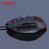 Mouse Mouse da gioco LED cablato 7200 DPI Computer Gamer USB Mause ergonomico con cavo per PC portatile RGB retroilluminato ottico