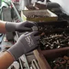 5 paires de gants de travail en nylon PU nitrile avec revêtement de sécurité pour mécanicien travaillant M/L