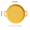 Plates Nordic Ceramic Binaural Pizza Dish Round Steak Plate Creative Kitchen Tableware Microwave Oven Flat Dessert Baking Tools